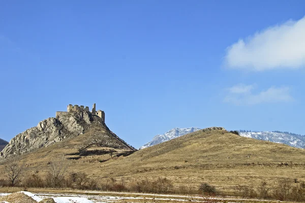 Visa av slottet fördärvar av torockoszentgyorgy — Stockfoto