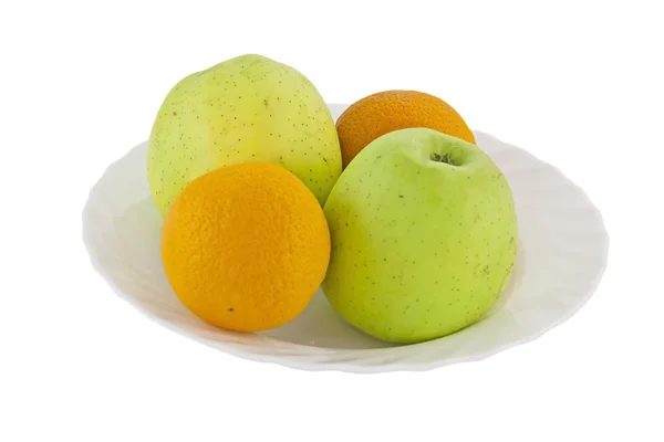 Orangen und Äpfel — Stockfoto