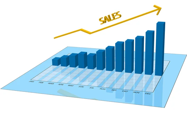 Sales graph — Stock Vector