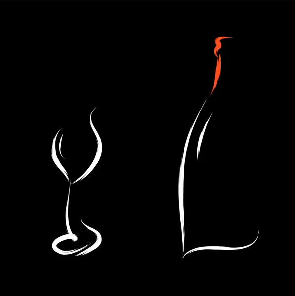 Símbolo de bar vino — Vector de stock