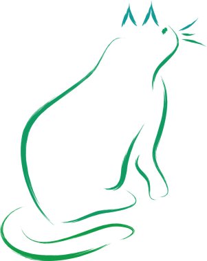 Cat silhouette clipart