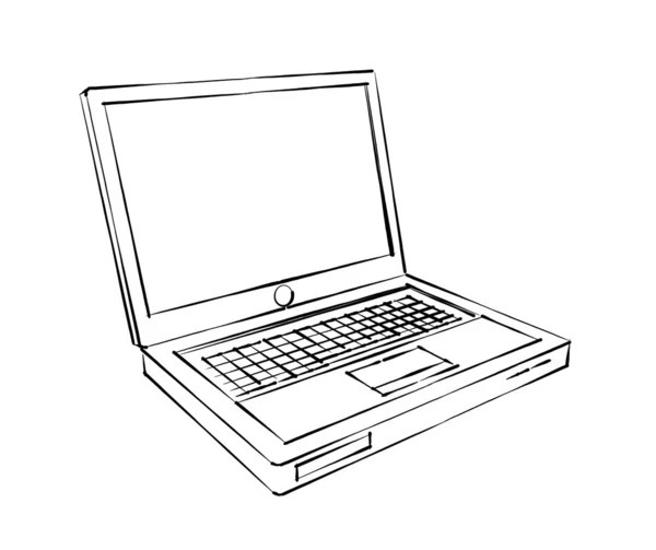 Laptop schets — Stockfoto