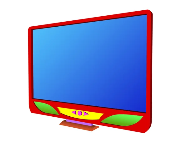 LCD телевізор ілюстрація — стокове фото