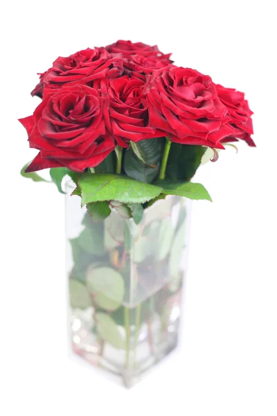 Vaso con mazzo di rose — Foto Stock