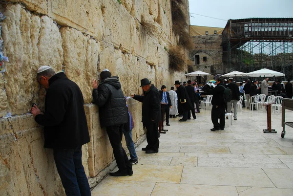 La muralla occidental de Jerusalén — Foto de Stock