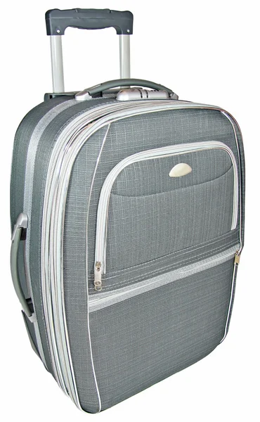 Szürke bőrönd — Stock Fotó