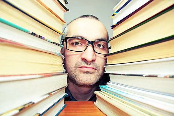 Portrait of a man of books — Stock Photo, Image
