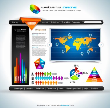 Web sitesi - iş sunumları için zarif tasarım.