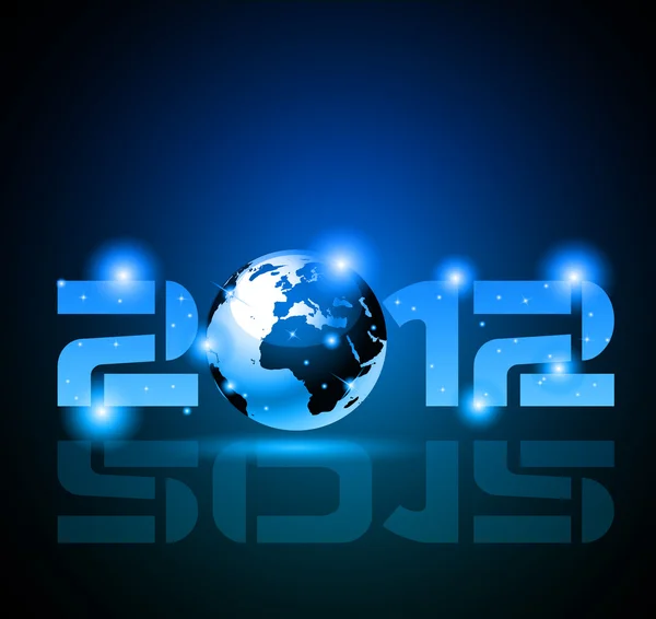 2012 frohes neues Jahr Feier Hintergrund — Stockvektor