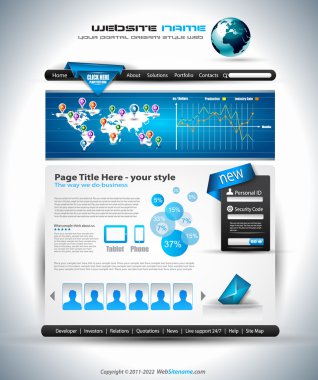 Complex Website Template - Elegant Design clipart