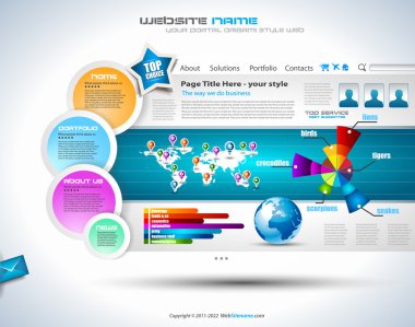 karmaşık web sitesi şablonu - şık tasarım