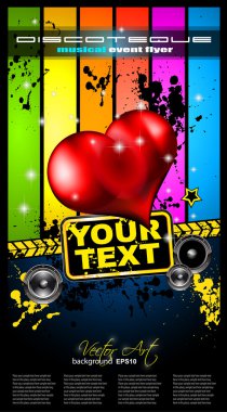 Valentine's Day Disco Flyer clipart