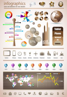 Premium infographics master collection clipart