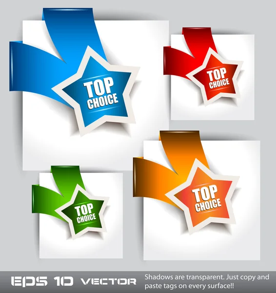 Paper Style "TOP CHOICE" — Stock Vector