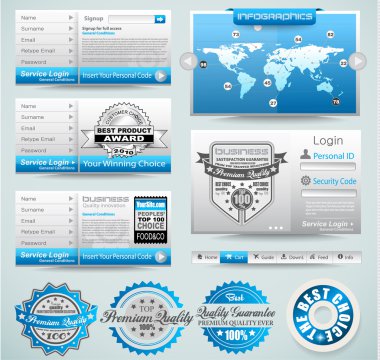 Premium templates and Web stuff master collection: clipart
