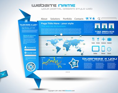 Origami Web sitesi - şık tasarım