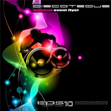 Background for music international disco even clipart