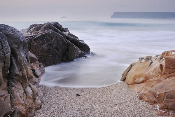 Cornwall seascape Greenaway beach. — Stock Photo, Image