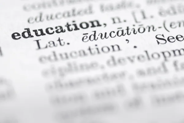 Education Definition in English Dictionary. — Stock Photo, Image