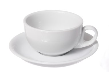 Isolated White Cappuccino Cup on White Background. clipart