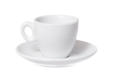 Isolated White Espresso Cup on White Background. clipart