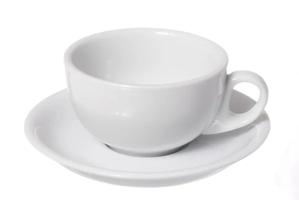 Isolated White Cappuccino Cup on White Background. — Stock Photo, Image