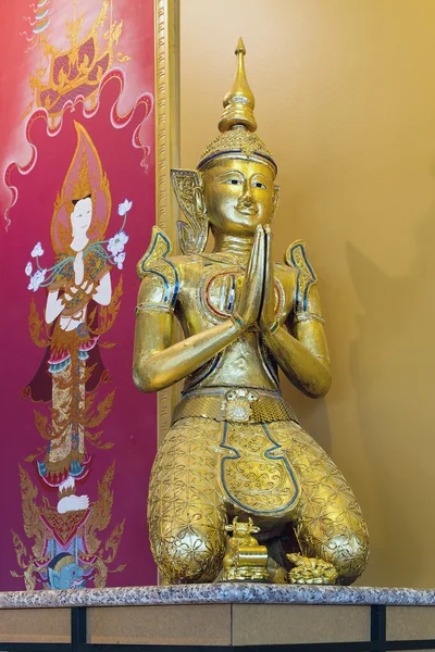 Teppanom tajski Rzeźba Anioł — Zdjęcie stockowe