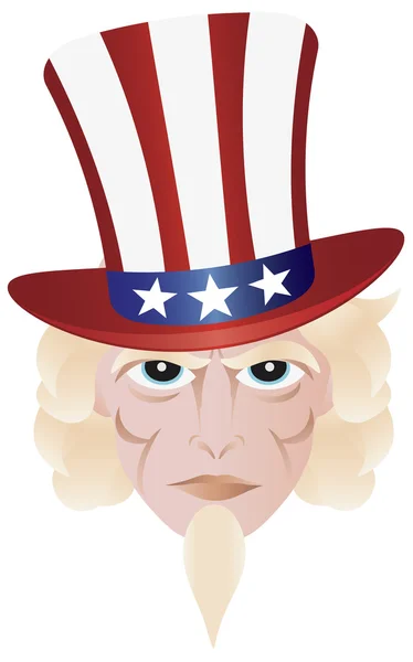 Fourth of July Uncle Sam Illustration — Stock Vector