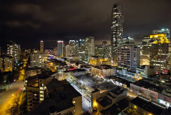 Vancouver bc robson street stadsbild — Stockfoto