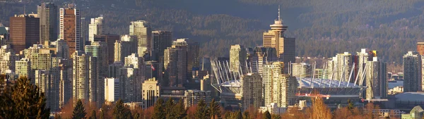 Pôr do sol em Vancouver BC City Skyline — Fotografia de Stock