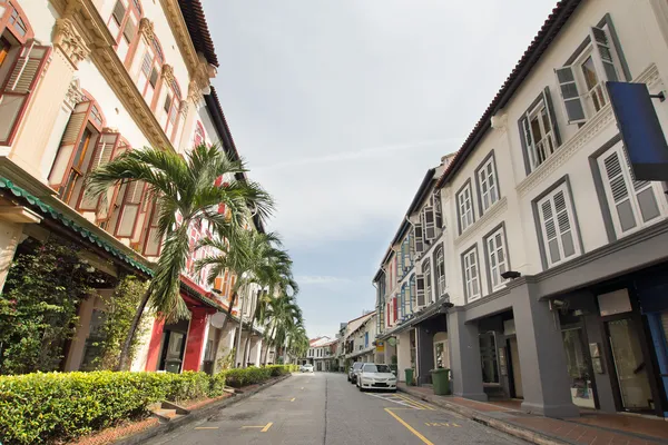 Singapur zachovalé historické peranakan domy — Stock fotografie