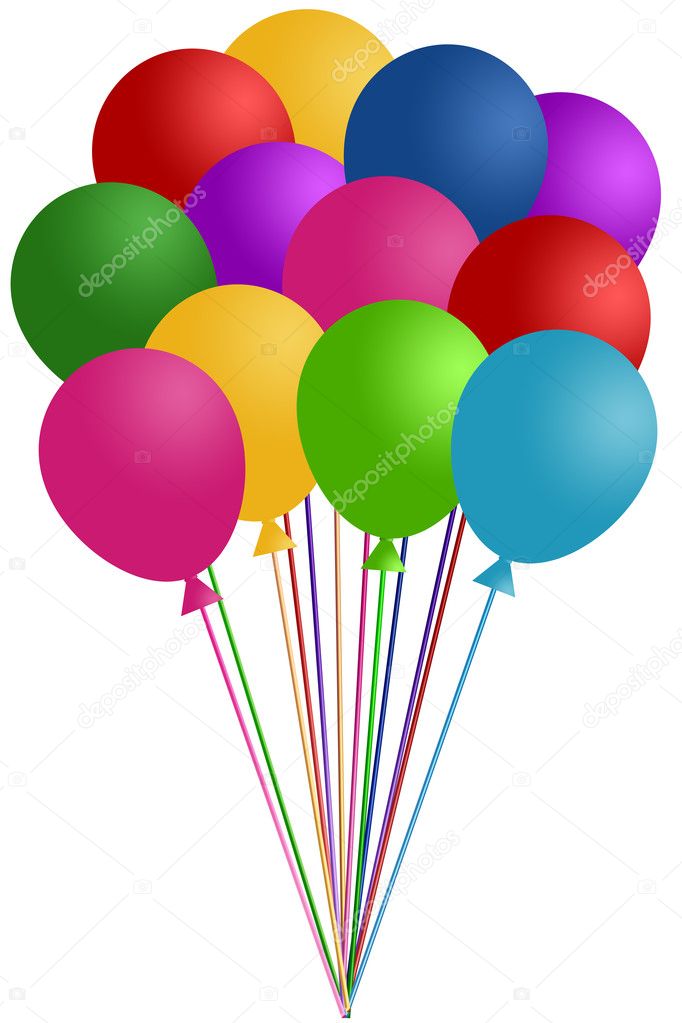Bunch of Colorful Balloons Stock Photo by ©jpldesigns 9489600