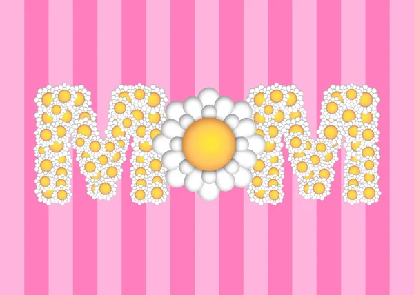 Happy Mothers Day with Daisy Flowers Pattern — Stock Photo, Image