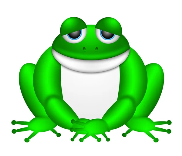Niedlichen grünen Frosch Illustration — Stockfoto