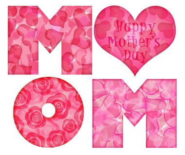 Happy Mother's Day Mom Alphabet clipart