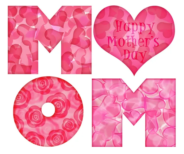 Šťastný den matek Mom abeceda — Stock fotografie