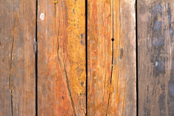 Textura velha da plataforma de madeira enferrujada — Fotografia de Stock