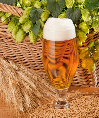 Glass of beer clipart