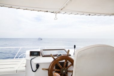 Luxury Motor Boat Deck clipart