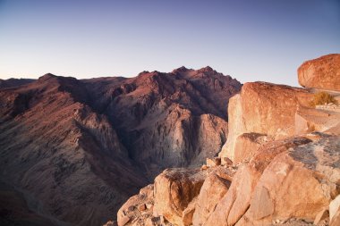 Mount Moses and Saint Catherine in Sinai Peninsula clipart