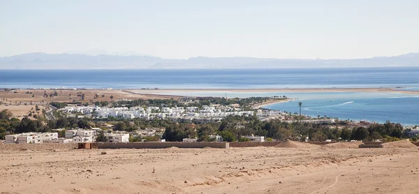 stock image Small town over the sea