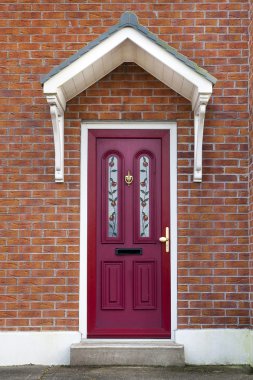 Red door to British or Irish House clipart