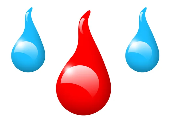 stock image Drops of water and blood