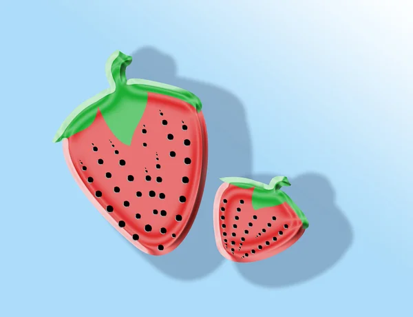 Erdbeeren aus Metall — Stockfoto