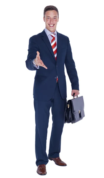 Smiling businessman offering a deal — Stock Photo, Image