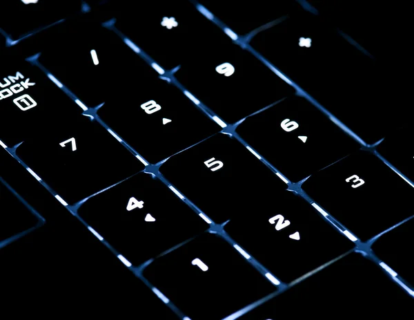 Glowing numerical keypad — Stock Photo, Image