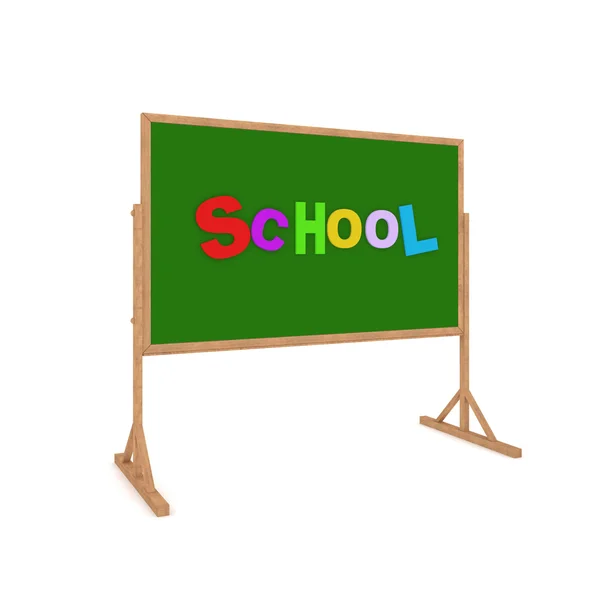 Iskola betűket a táblára — Stock Fotó