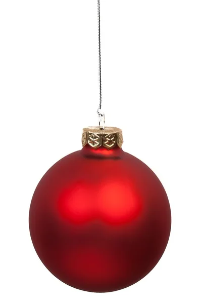 Vánoční červený míček předsazení — Stock fotografie