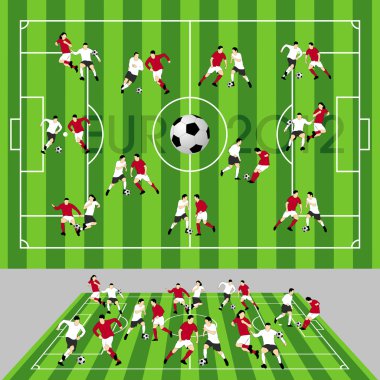 Top ve Oyuncularla Futbol Sahası