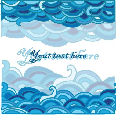 Cartoon sea background clipart